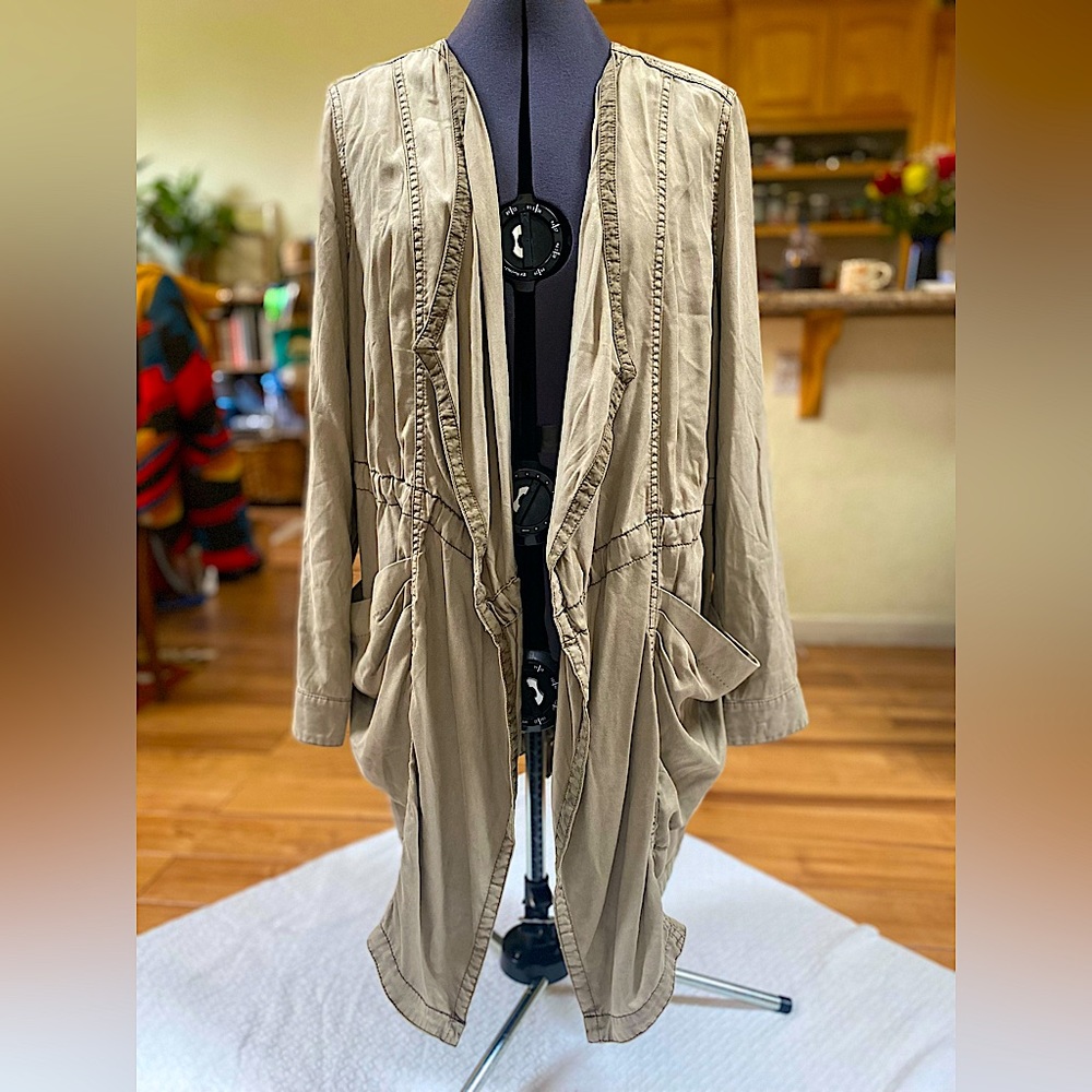 Anthropology Hey Hei Trench Jacket NWT🌸💛🌸100% Lyocell Cotton